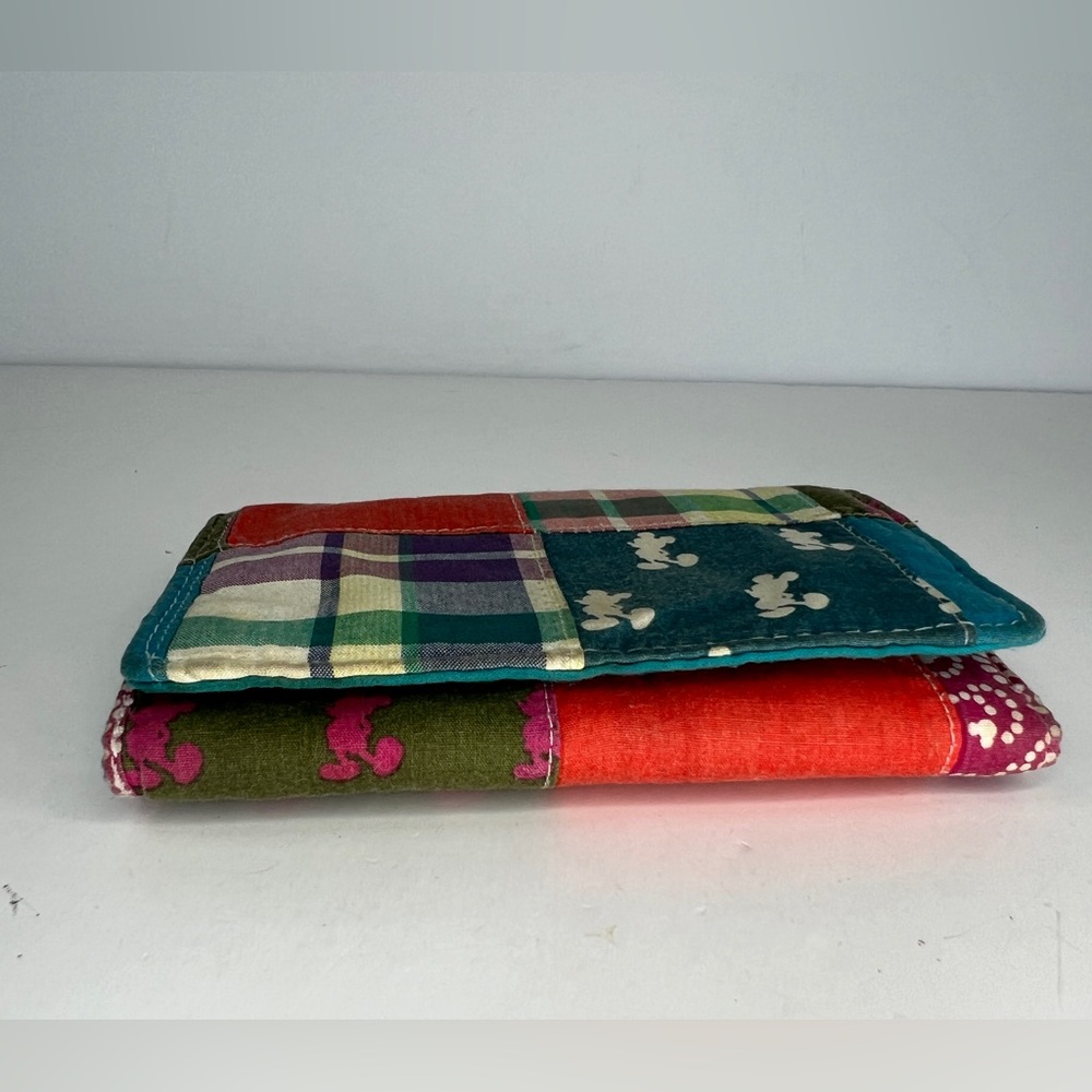 Disney Patchwork Wallet Mickey Mouse Madras Plaid… - image 6